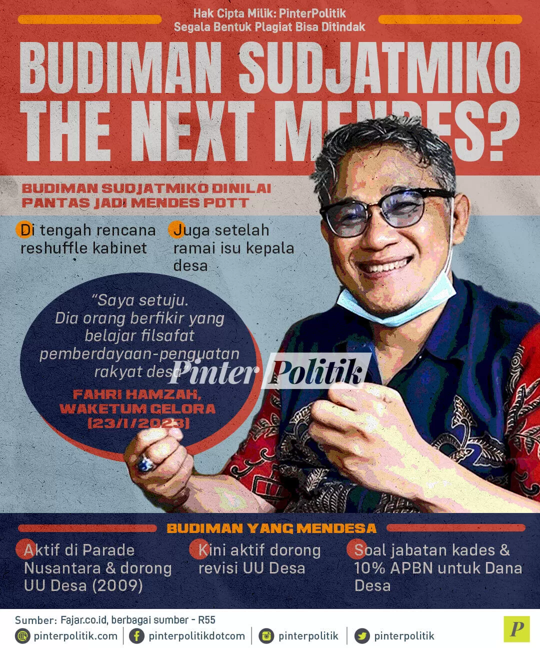 infografis budiman sudjatmiko the next mendes