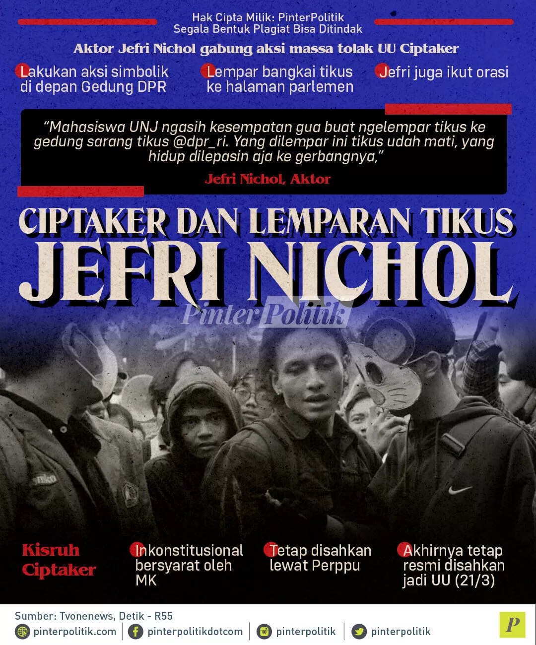 infografis ciptaker dan lemparan tikus jefri nichol1