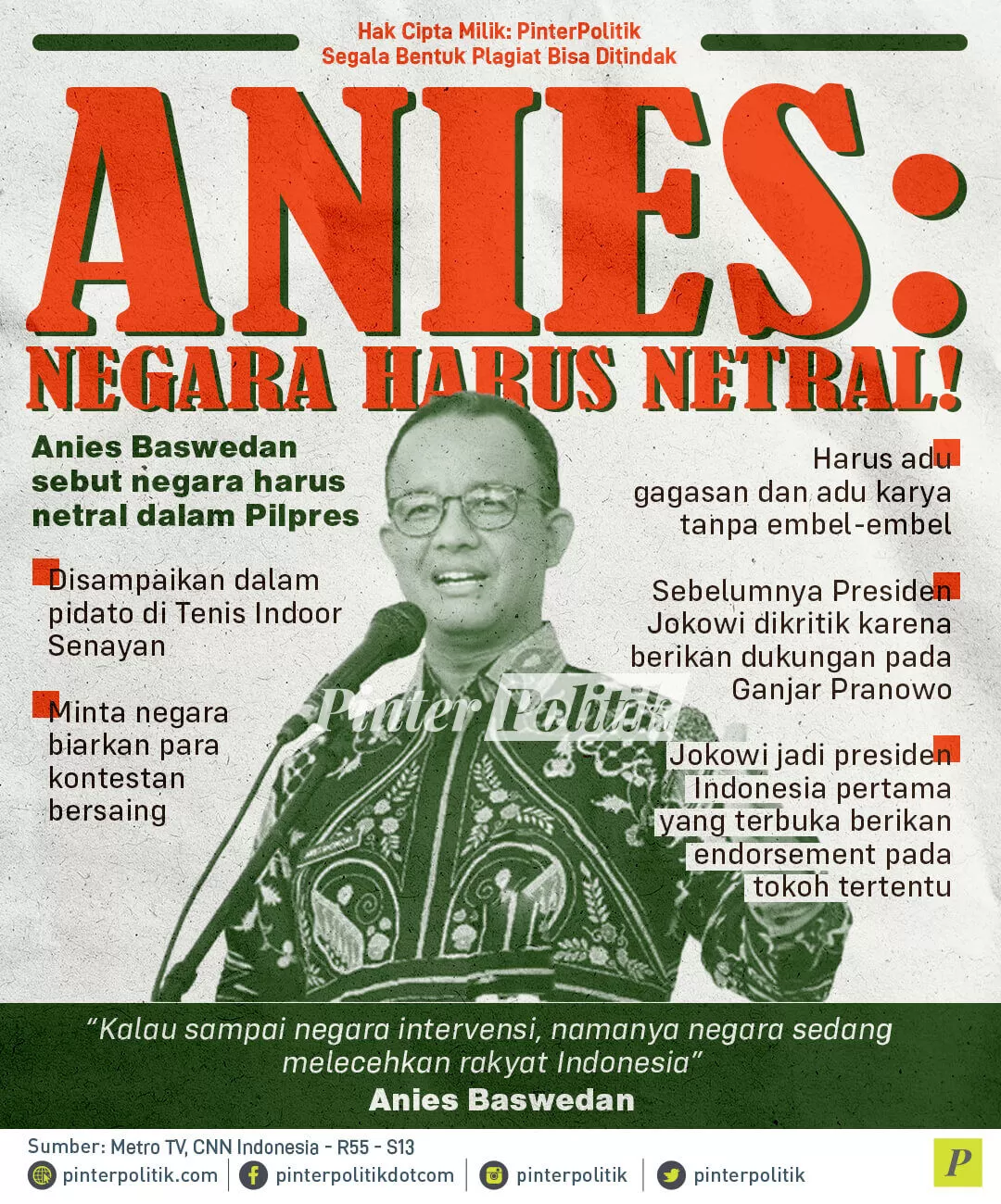 infografis anies negara harus netral