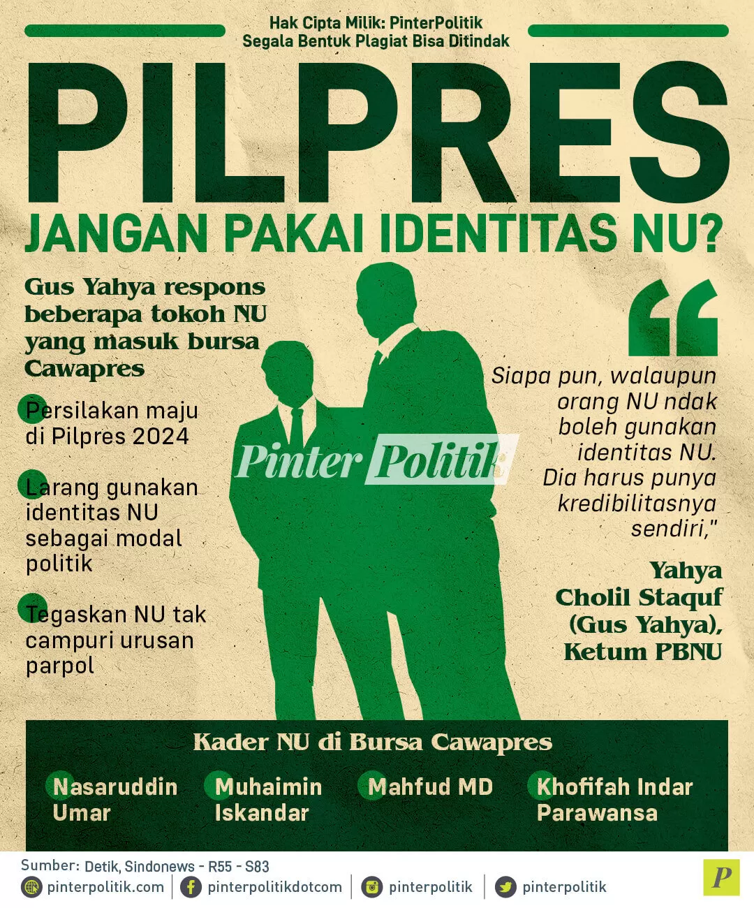 infografis pilpres jangan pakai identitas nu