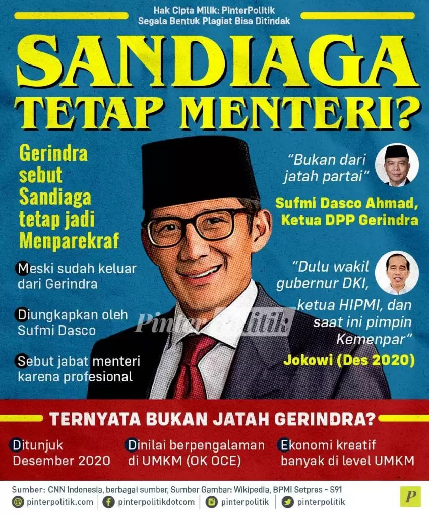 sandiaga tetap menteri