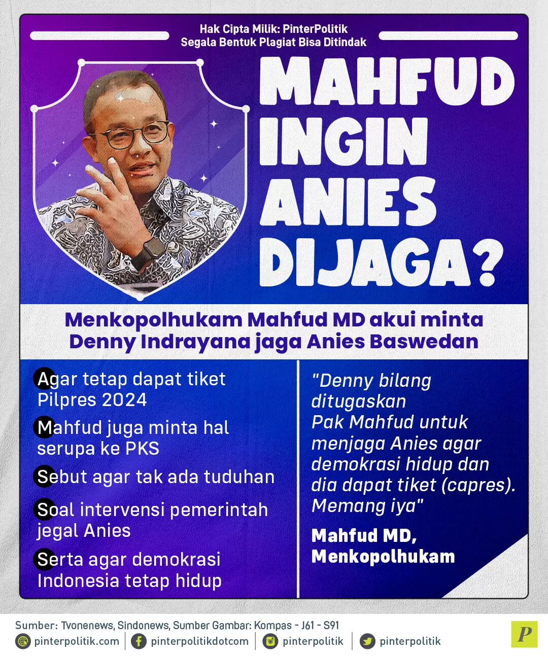 mahfud ingin anies dijaga