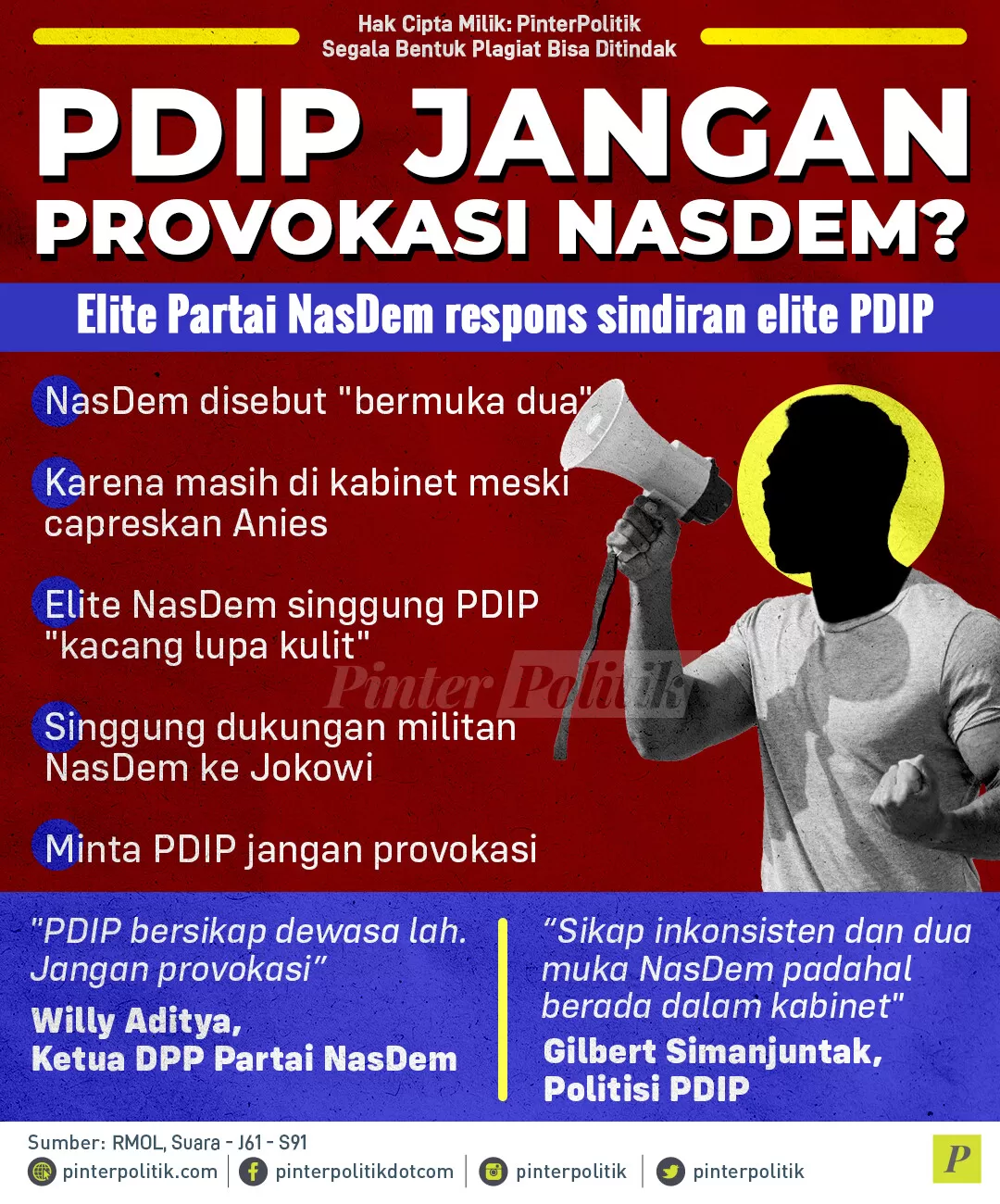 pdip jangan provokasi nasdem