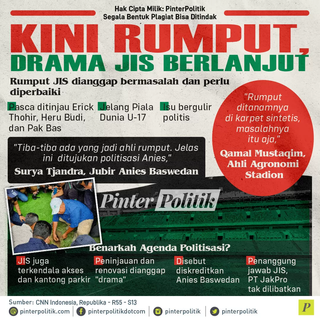 infografis kini rumput drama jis berlanjut