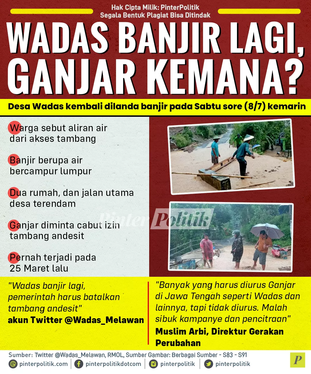 wadas banjir lagi ganjar kemana