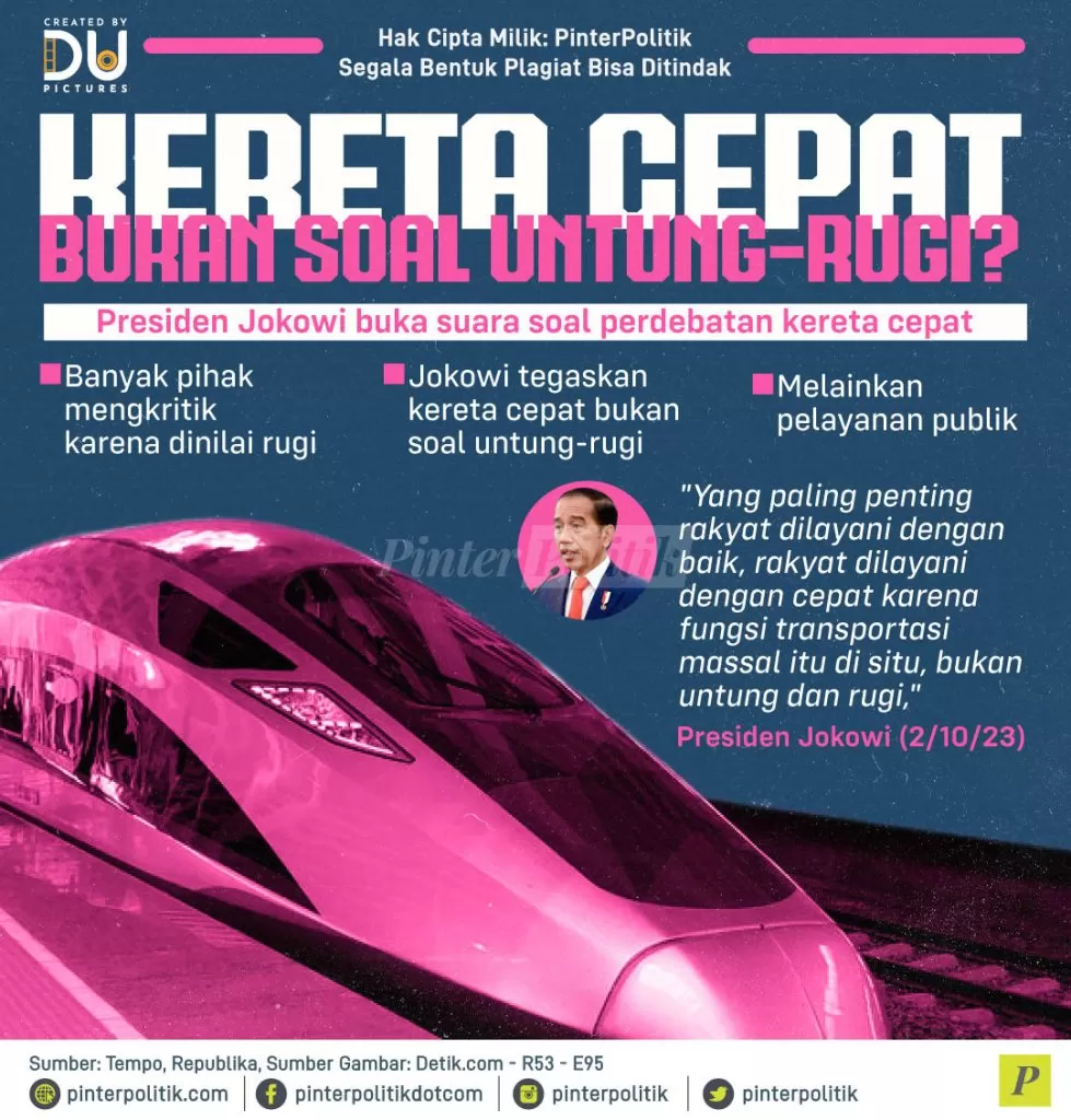 kereta cepat bukan soal untung rugi