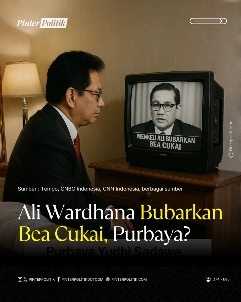 ali wardhana bubarkan bea cukai, purbaya