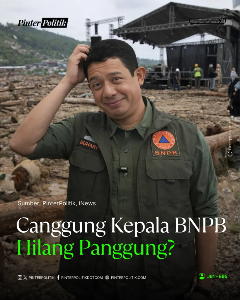 canggung kepala bnpb hilang panggung