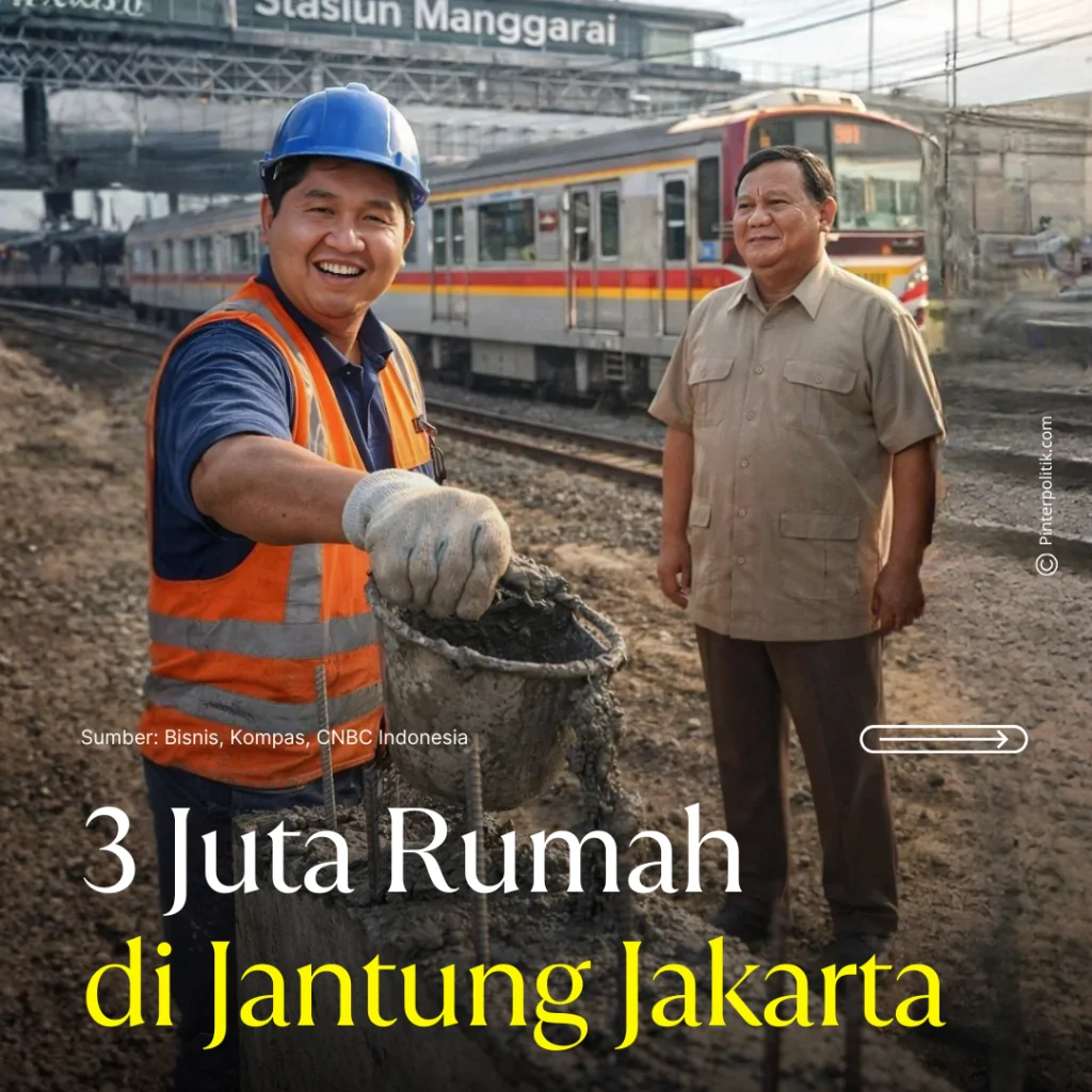 3 juta rumah di jantung jakarta