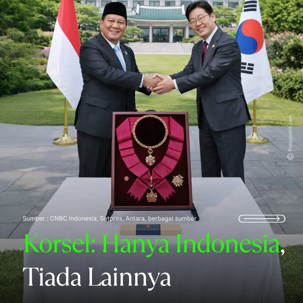 korsel hanya indonesia, tiada lainnya