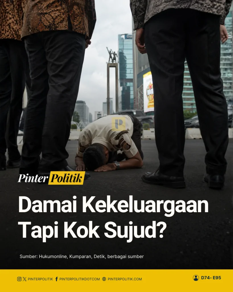 damai kekeluargaan tapi kok sujud